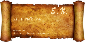 Sill Nóra névjegykártya