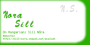 nora sill business card