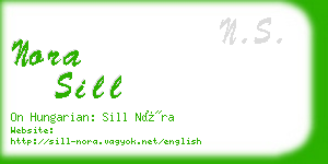 nora sill business card